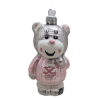 Miś w kratkę bombka szklana