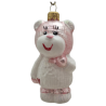 Miś w kratkę bombka szklana