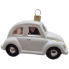 AUTO samochodzik  bombka szklana stojący oraz wiszący