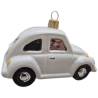 AUTO samochodzik  bombka szklana stojący oraz wiszący