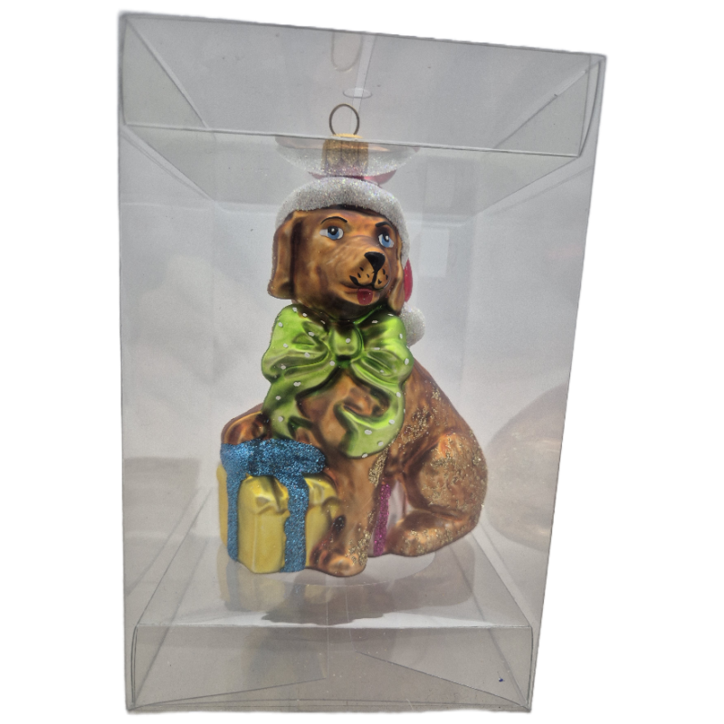 piesek LOTOS-duo BOMBKI Koźmin Wlkp Polskie Szkło hand made ornaments