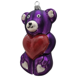 miś LOTOS-duo BOMBKI Koźmin Wlkp Polskie Szkło hand made ornaments