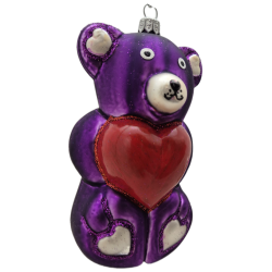 miś LOTOS-duo BOMBKI Koźmin Wlkp Polskie Szkło hand made ornaments