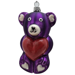 miś LOTOS-duo BOMBKI Koźmin Wlkp Polskie Szkło hand made ornaments