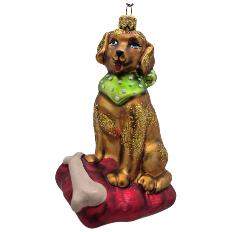 piesek LOTOS-duo BOMBKI Koźmin Wlkp Polskie Szkło hand made ornaments