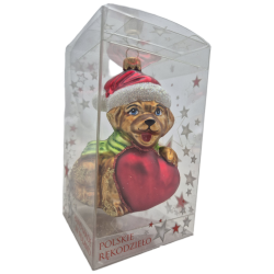 piesek LOTOS-duo BOMBKI Koźmin Wlkp Polskie Szkło hand made ornaments