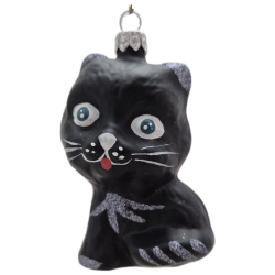 kotek LOTOS-duo BOMBKI Koźmin Wlkp Polskie Szkło hand made ornaments