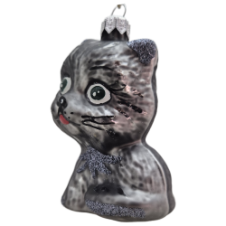 kotek LOTOS-duo BOMBKI Koźmin Wlkp Polskie Szkło hand made ornaments