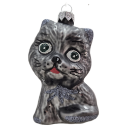kotek LOTOS-duo BOMBKI Koźmin Wlkp Polskie Szkło hand made ornaments
