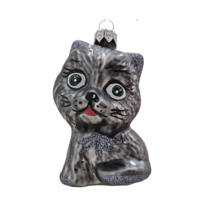 kotek LOTOS-duo BOMBKI Koźmin Wlkp Polskie Szkło hand made ornaments