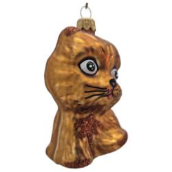 kotek LOTOS-duo BOMBKI Koźmin Wlkp Polskie Szkło hand made ornaments