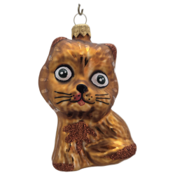 kotek LOTOS-duo BOMBKI Koźmin Wlkp Polskie Szkło hand made ornaments