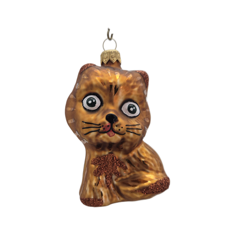 kotek LOTOS-duo BOMBKI Koźmin Wlkp Polskie Szkło hand made ornaments