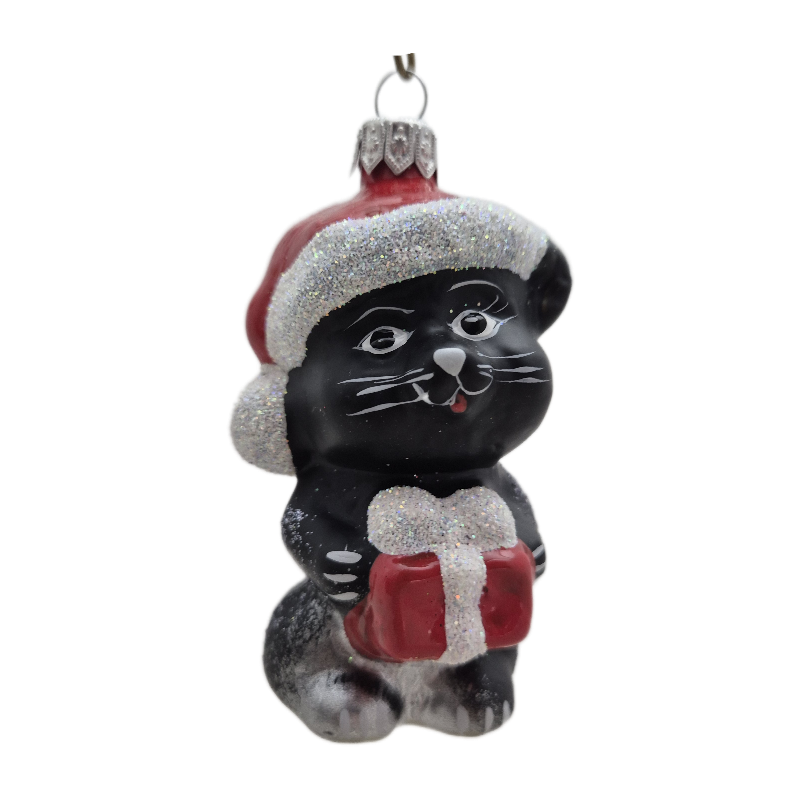 kotek LOTOS-duo BOMBKI Koźmin Wlkp Polskie Szkło hand made ornaments