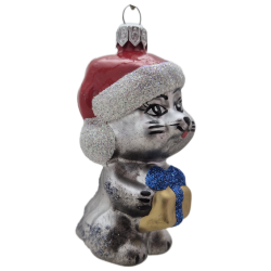 kotek LOTOS-duo BOMBKI Koźmin Wlkp Polskie Szkło hand made ornaments